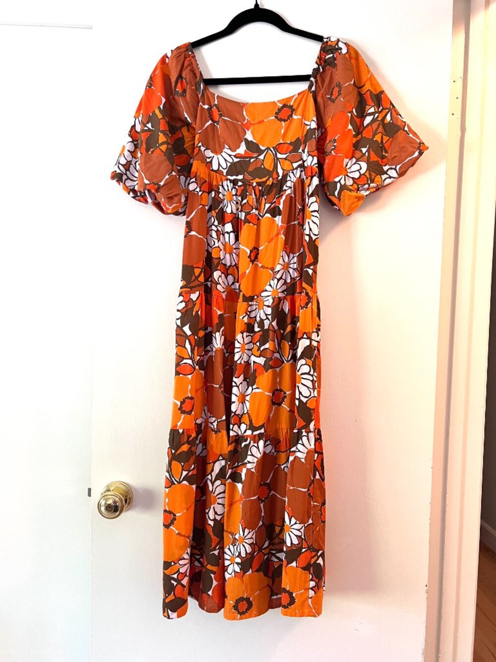 NWT FAITHFULL THE BRAND Tiered Cotton-Poplin Midi Dress - Picture 4 of 6